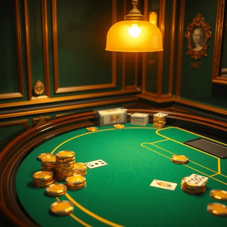 A live dealer table corner with cards and chips at Good Rummy